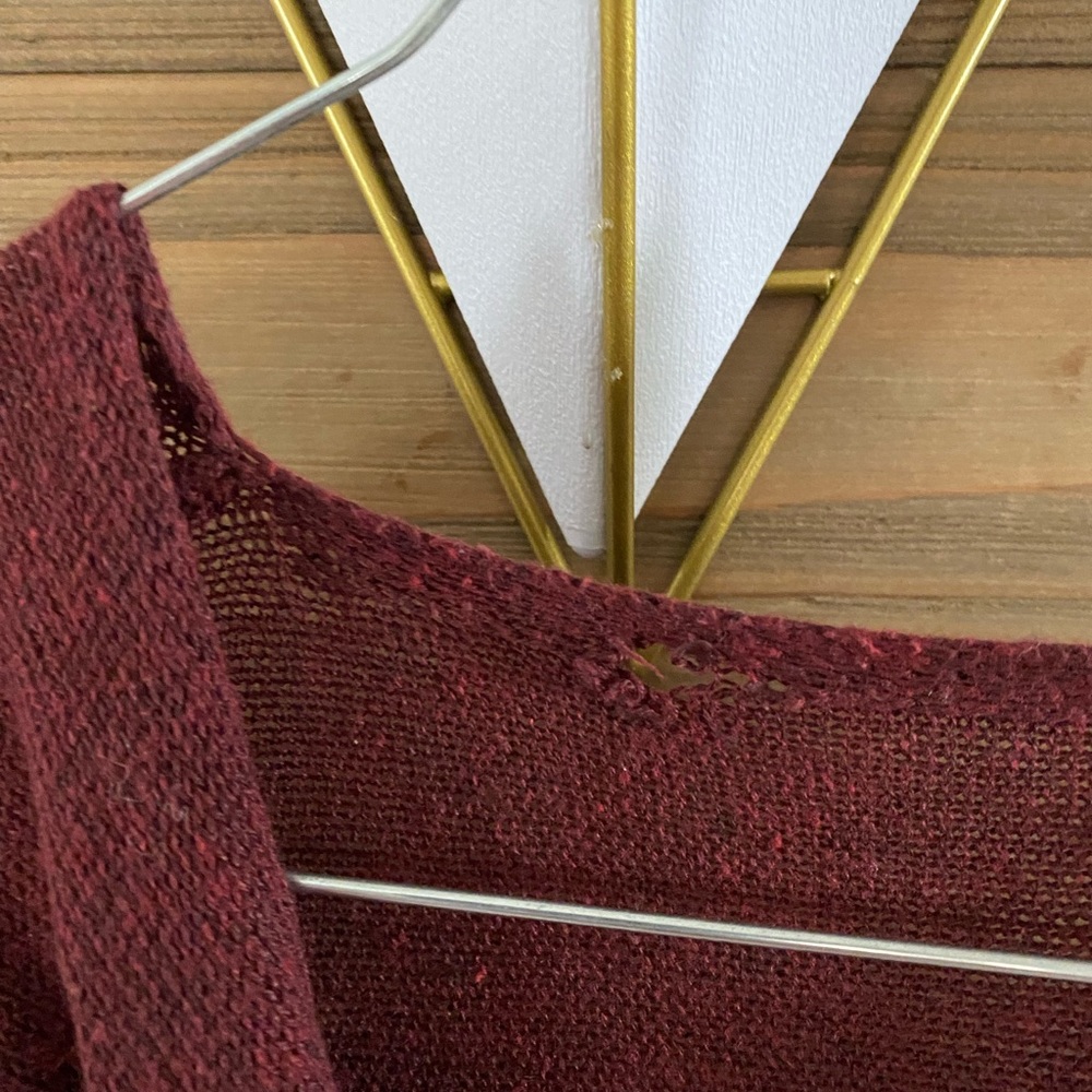 Comfy Versatile Fall Lightweight Maroon Sweater - image 4